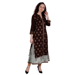 Gold Printed 2pcs kurta Set